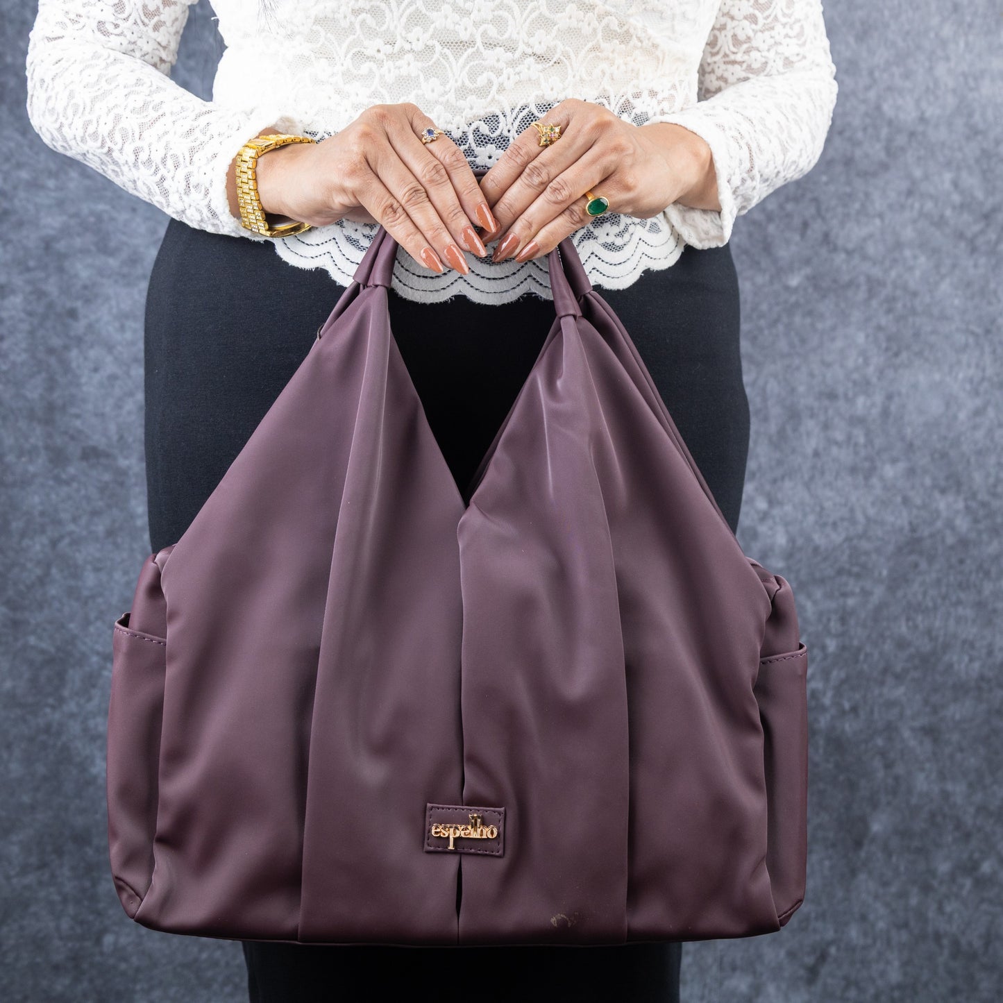 Dusk Rose: Dusty Rose Handheld Bag – Elegant Jewelry for Pageants and Events