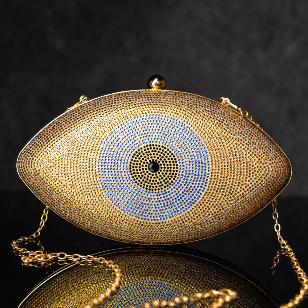 Eye Bag - Gold Color - Elegant Jewelry for Pageants and Events