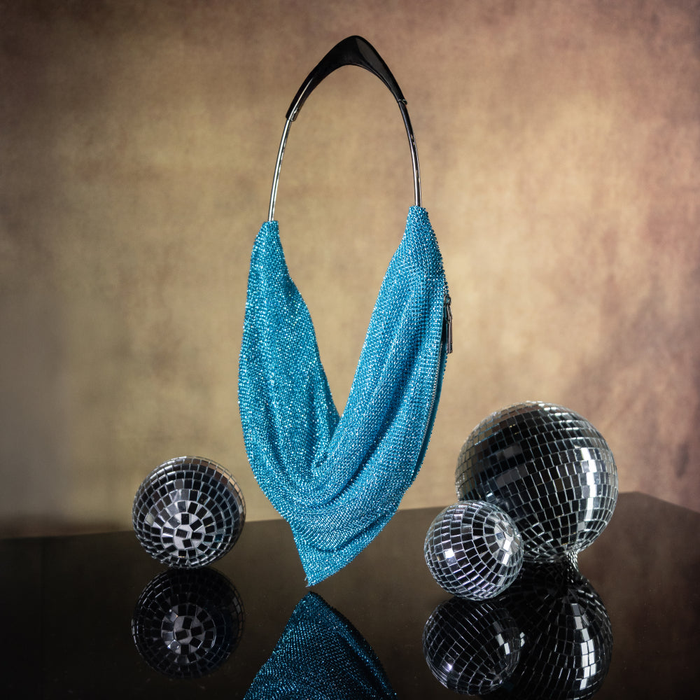 Blue Jazz Partyware Bag – Vibrant & Fun – Elegant Jewelry for Pageants and Events