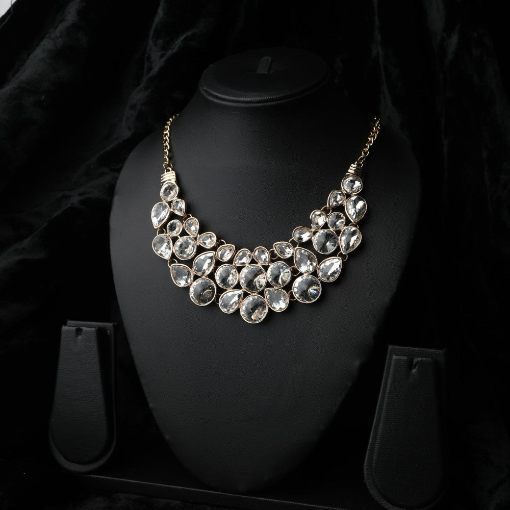 Classic Crystal Drop Necklace – Elegant Jewelry for Pageants and Events