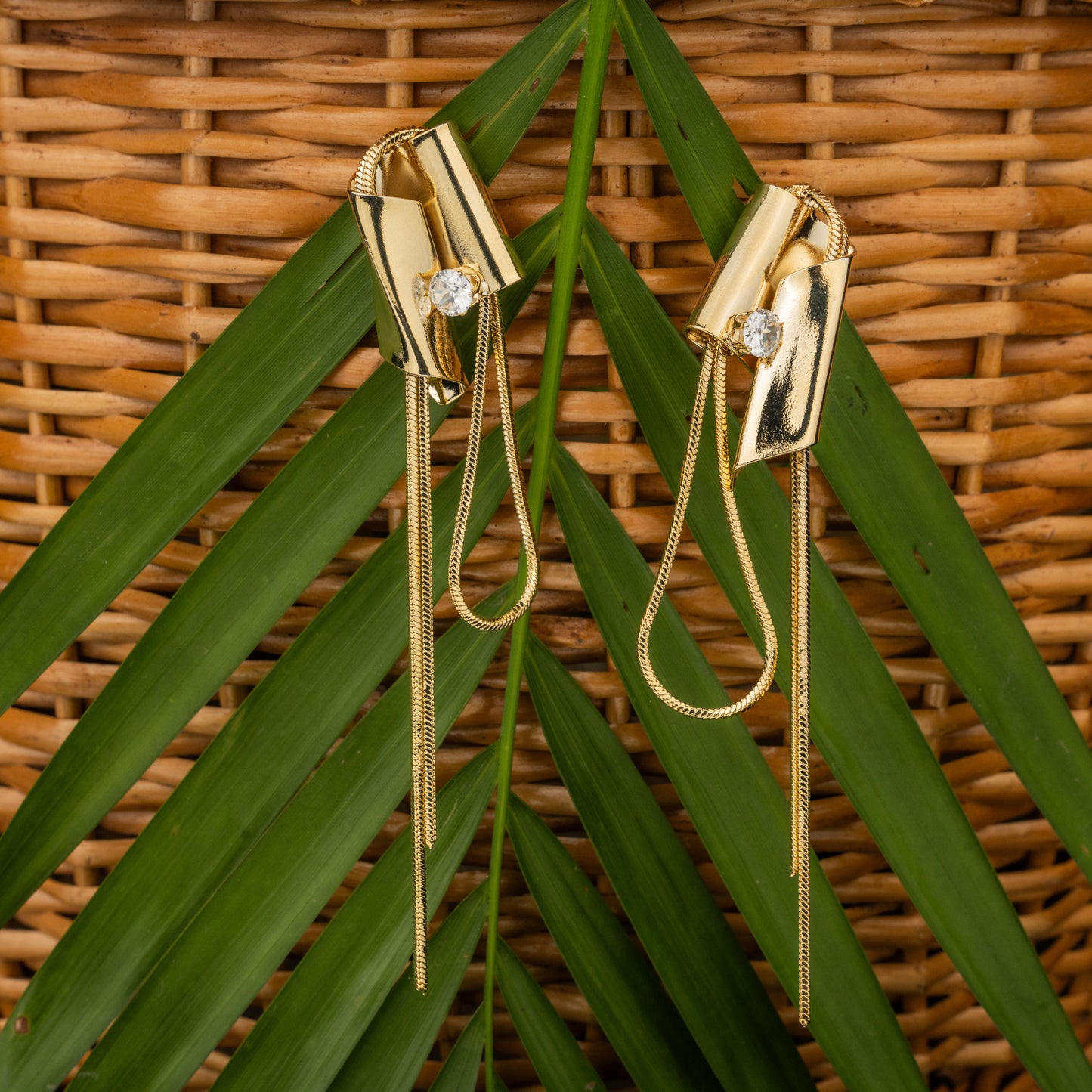 Golden Orbit Stylish Hoop Earrings – Elegant Jewelry for Pageants and Events