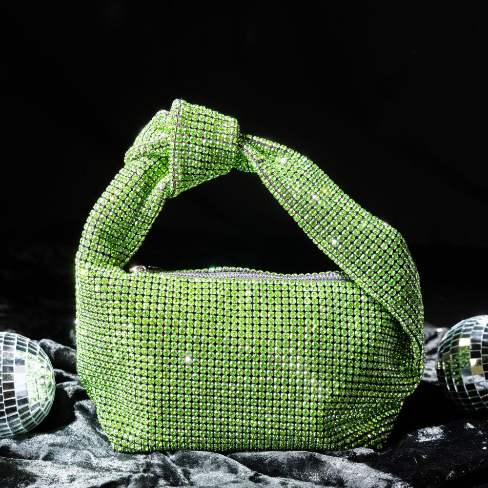 Green Knot Handheld Bag – Fresh & Unique – Elegant Jewelry for Pageants and Events
