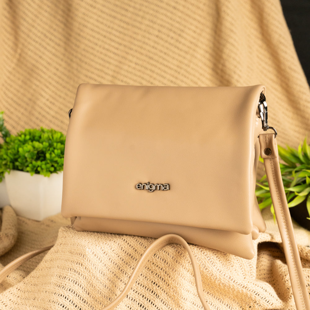 Enigma Beige Handbag – Minimalist & Chic – Elegant Jewelry for Pageants and Events