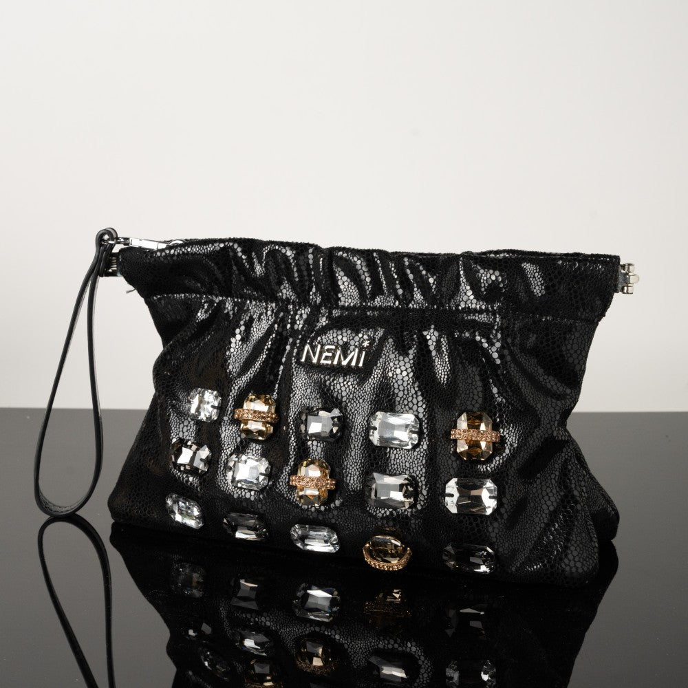 Nemi Black 1 Handbag – Classic & Structured – Elegant Jewelry for Pageants and Events