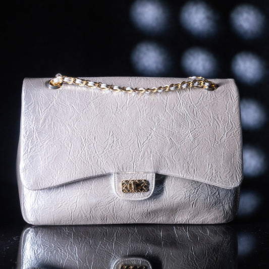 Frosted Grace: White Handbag – Elegant Jewelry for Pageants and Events