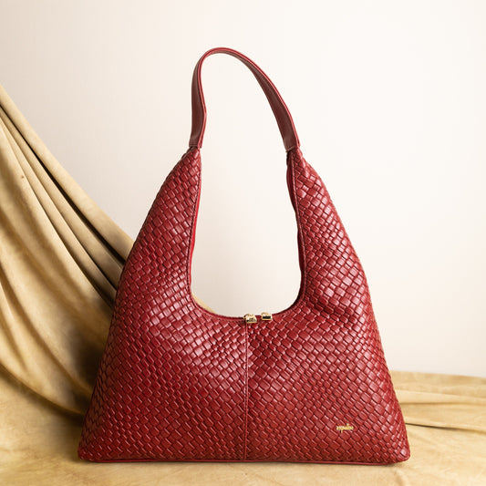 Elegant Dark Red Handbag – Elegant Jewelry for Pageants and Events
