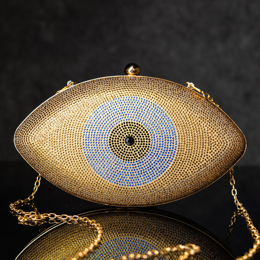 Eye Bag - Gold Color - Elegant Jewelry for Pageants and Events
