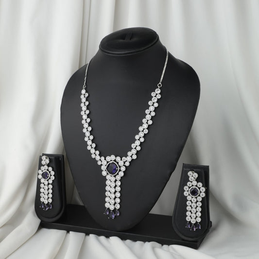 Azure Allure Blue Stone Necklace – Elegant Jewelry for Pageants and Events