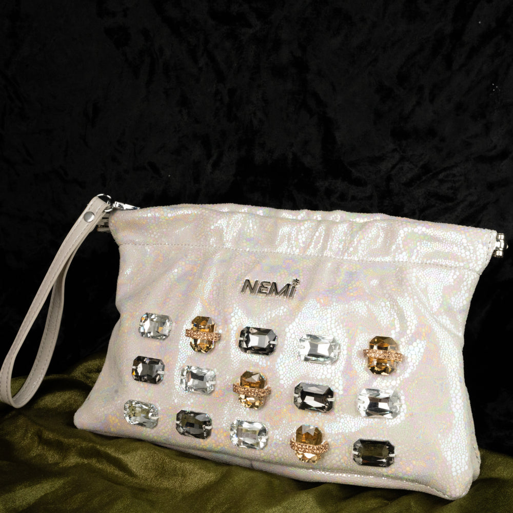 Nemi Off-White Handbag – Neutral & Refined – Elegant Jewelry for Pageants and Events