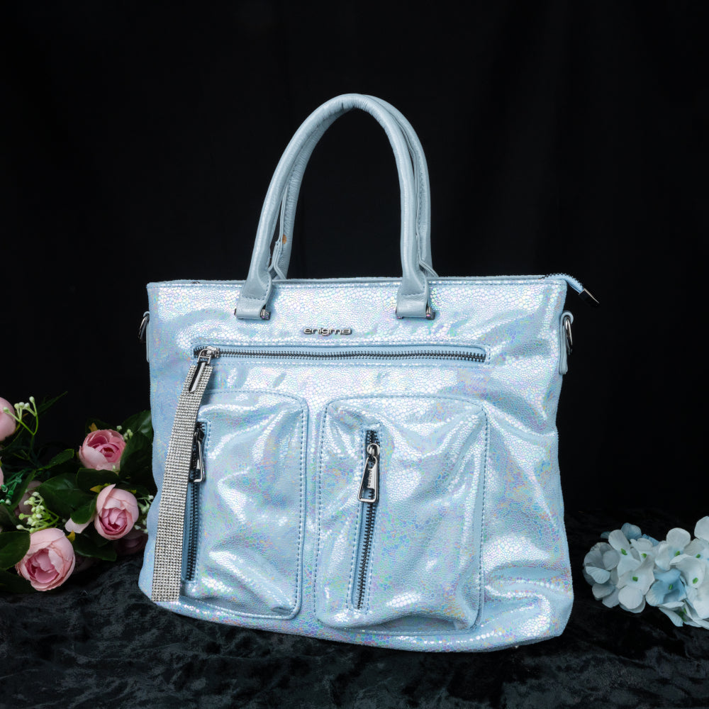 Enigma Light Blue Handbag – Calm & Elegant – Elegant Jewelry for Pageants and Events