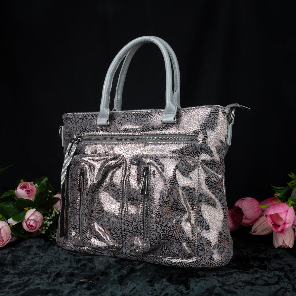 Enigma Grey Handbag – Sleek & Professional – Elegant Jewelry for Pageants and Events
