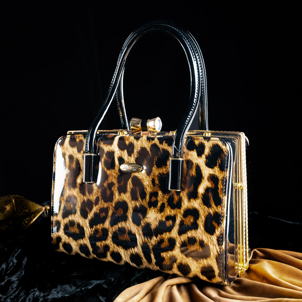Leopard Handbag – Wild & Fashion-Forward – Elegant Jewelry for Pageants and Events