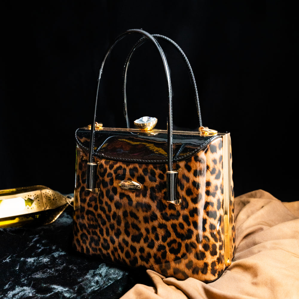 Leopard Handbag – Print That Pops – Elegant Jewelry for Pageants and Events