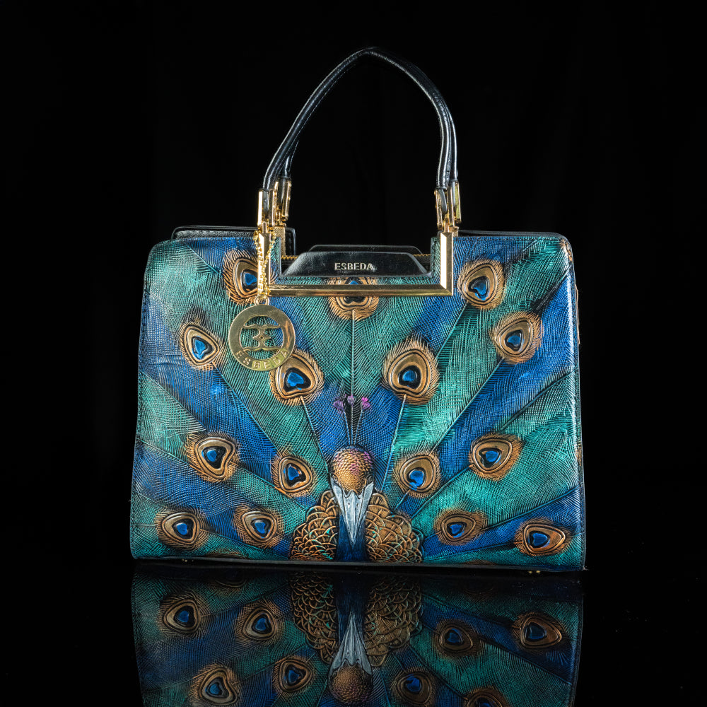 Peacock Handbag – Exotic & Eye-Catching – Elegant Jewelry for Pageants and Events