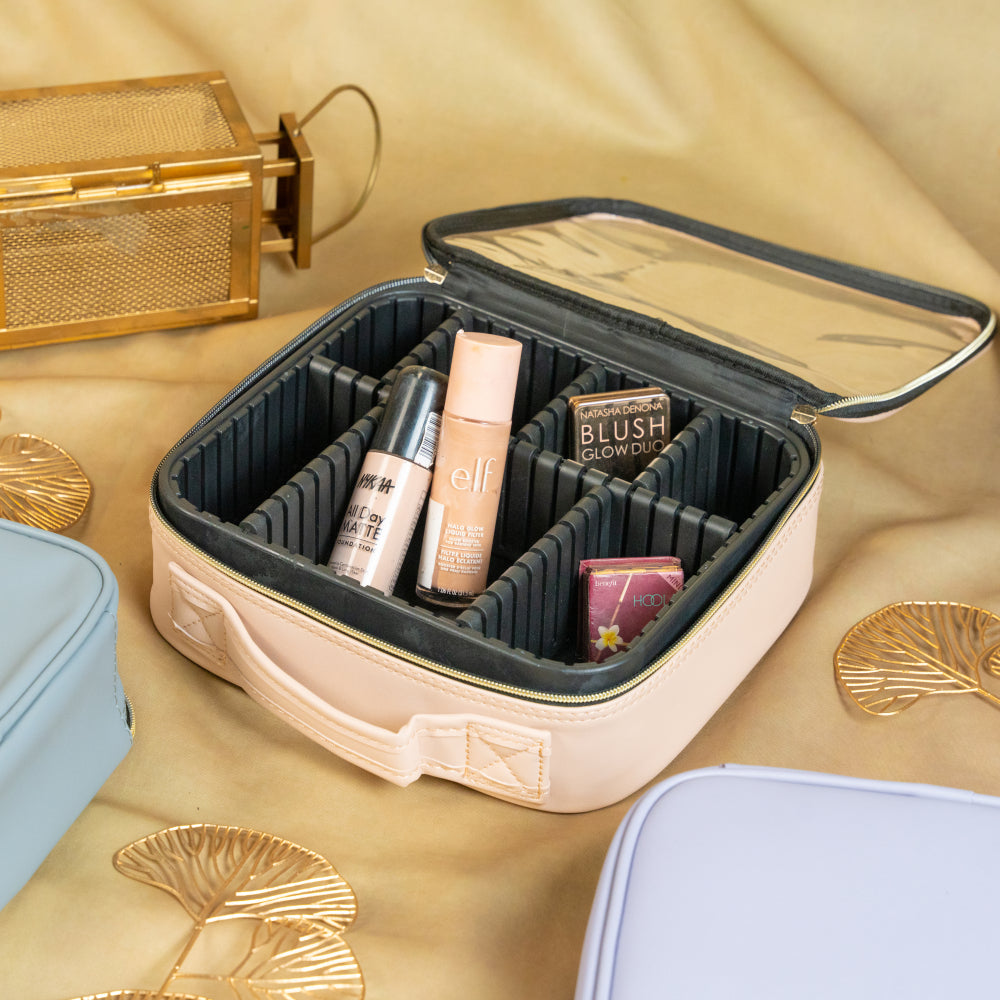 Light Pink Makeup Bag – Sweet & Functional – Elegant Jewelry for Pageants and Events