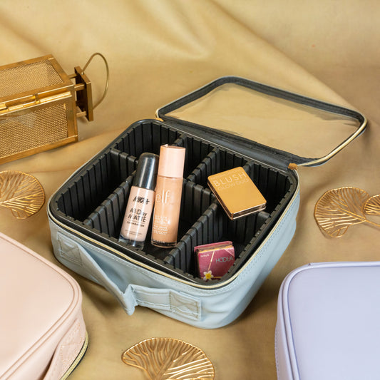 Off-White Makeup Bag – Clean & Chic – Elegant Jewelry for Pageants and Events