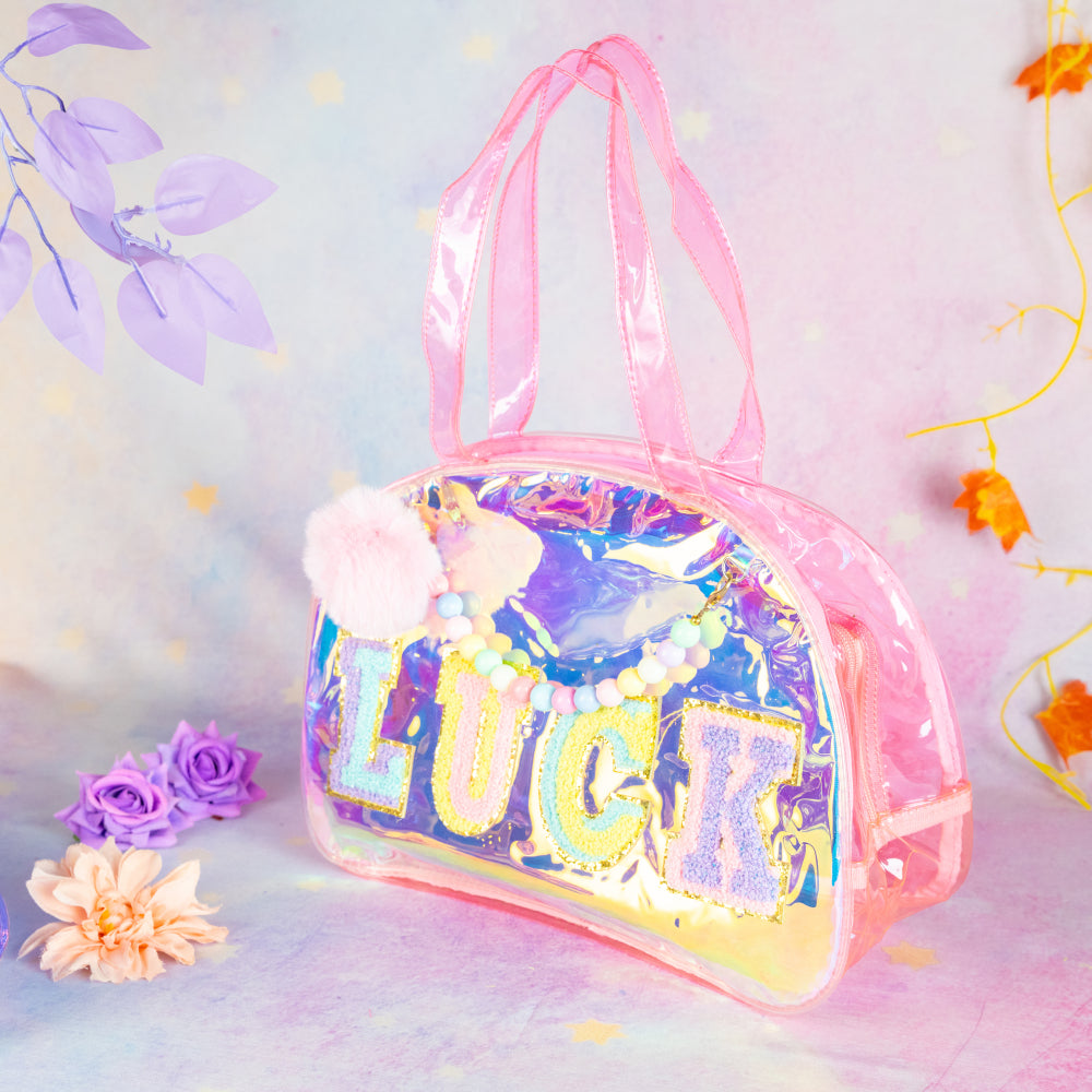 Luck Transparent Bag – Charming & Motivational – Elegant Jewelry for Pageants and Events