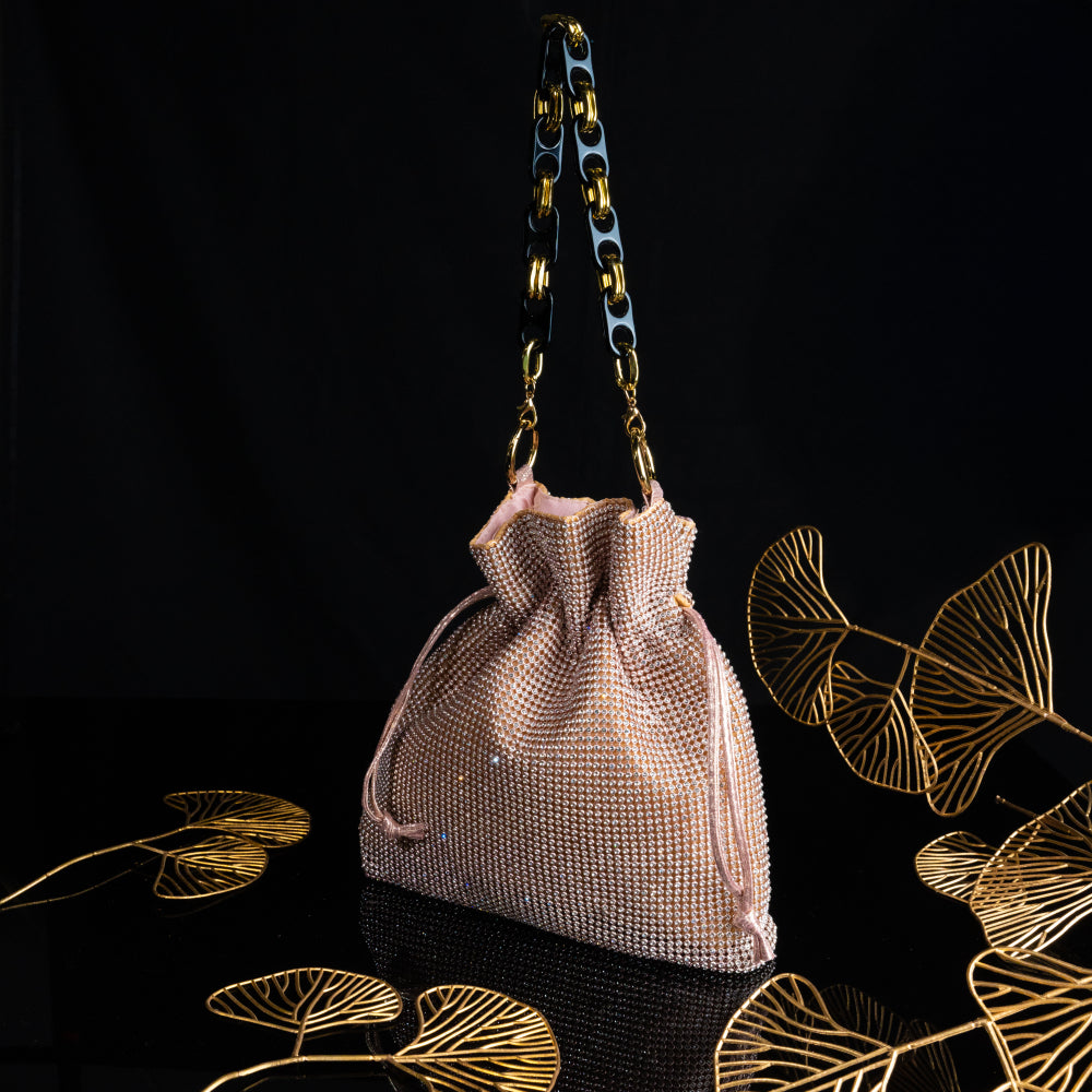 Tote Rose Gold Bag – Earthy & Spacious – Elegant Jewelry for Pageants and Events
