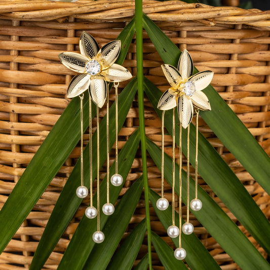 Pearl Drop Garden Earrings – Elegant Jewelry for Pageants and Events