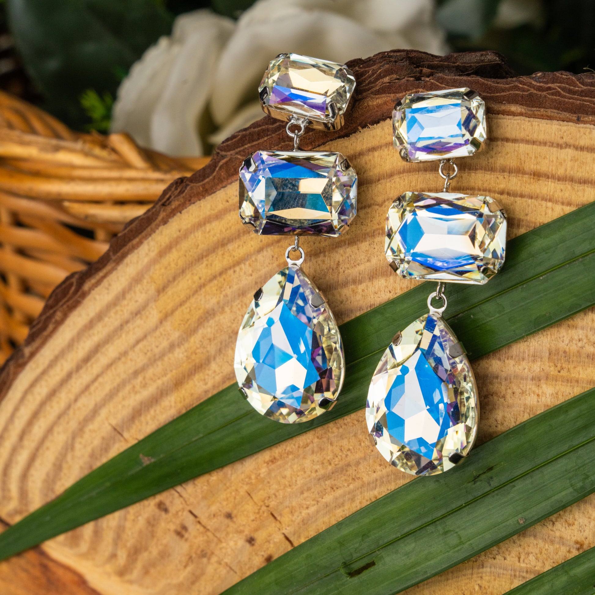 Teardrop Twinkle Crystal Earrings – Elegant Jewelry for Pageants and Events