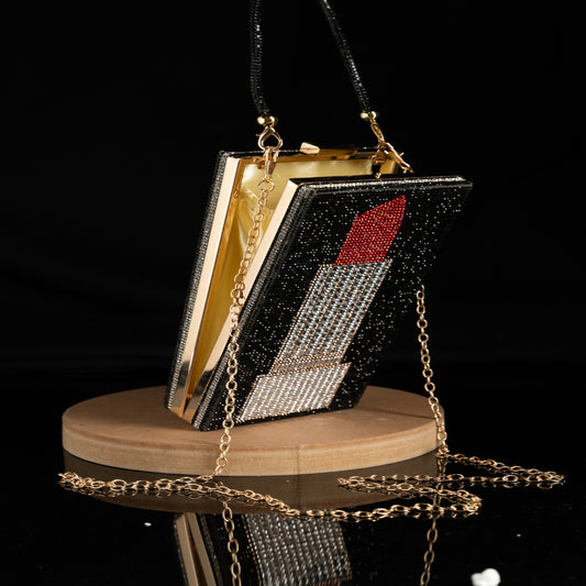 Lipstick Clutch Bag – Beauty-Inspired Style – Elegant Jewelry for Pageants and Events