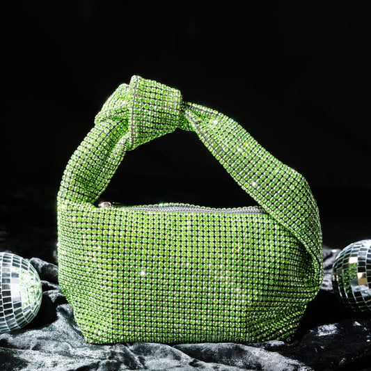 Green Knot Handheld Bag – Fresh & Unique – Elegant Jewelry for Pageants and Events