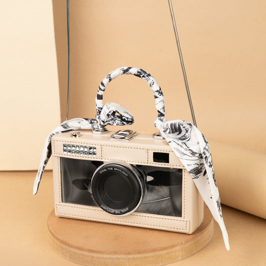 Beige Cam Bag – Vintage & Trendy – Elegant Jewelry for Pageants and Events