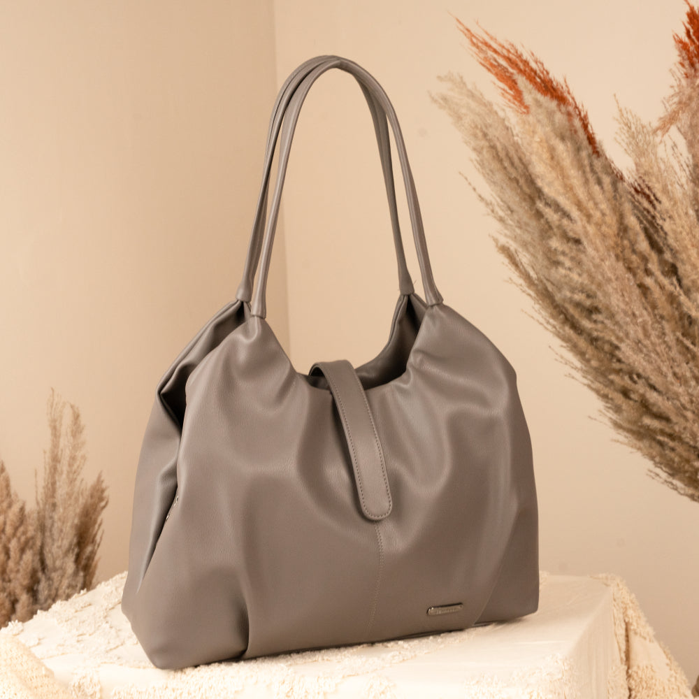 Classic Grey Handbag – Timeless & Versatile – Elegant Jewelry for Pageants and Events